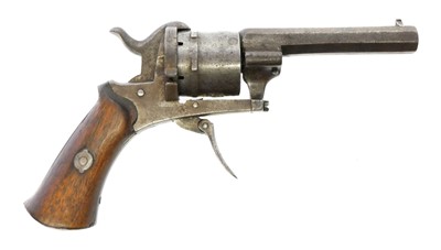Lot Belgian 7mm pinfire revolver, 3.5inch...