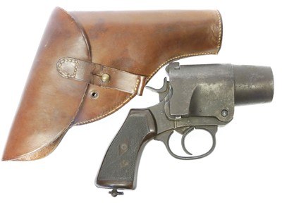 Lot Deactivated Webley No.2 MkI 1.5" flare pistol,...