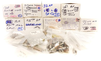 Lot Collection of rimfire ammunition, to include...