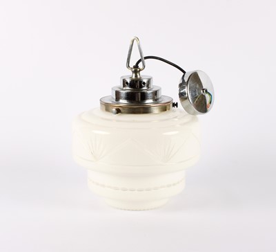Lot 227 - Art Deco Opaline Glass Ceiling Light