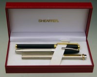 Lot 51 - Montblanc ball point pen, Sheaffer fountain pen and a
