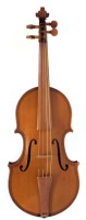 Lot 63 - Violin by Richelle dated 1873   of barogue setup