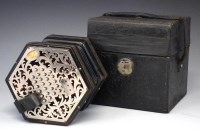 Lot 66 - Wheatstone concertina and case.