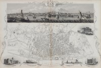 Lot 81 - Liverpool town plan published by John Tallis.
