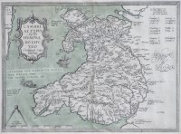 Lot 82 - Wales by Abraham Ortelius after Humphrey Lhuyd.