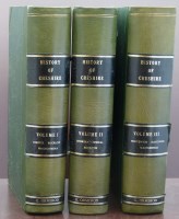 Lot 95 - Ormerod, G., History of Cheshire, 1882, revised T. Helsby, quarter bound green leather-green cloth boards, engravings, black labels to spine 40cms x 2