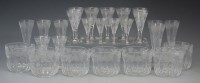 Lot 135 - Suite of glass ware engraved with grape and vine.
