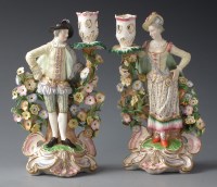 Lot 149 - Pair of Derby candlestick figures circa 1800