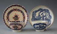 Lot 152 - Two Liverpool teabowls and saucers circa 1780