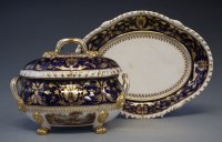 Lot 175 - Bloor Derby lidded tureen and stand circa 1820