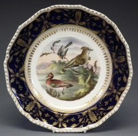 Lot 176 - Bloor Derby plate circa 1820   painted with birds