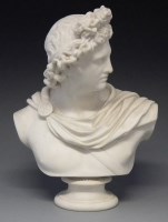Lot 186 - Art Union Parian bust of Apollo after C.