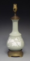 Lot 192 - Sevres style pate sure pate lampbase,   decorated