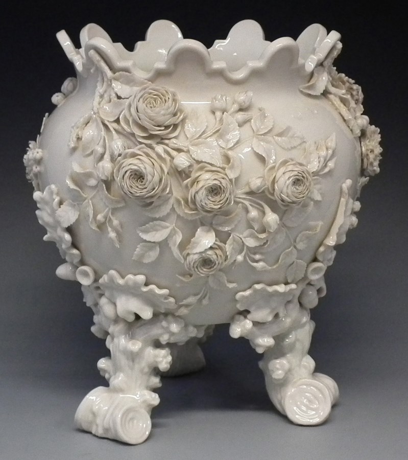Lot 199 Belleek vase.