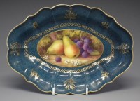 Lot 226 - Royal Worcester dish signed A. Shuck   painted