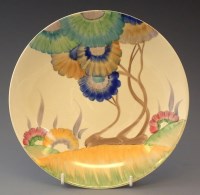 Lot 260 - Clarice Cliff Bizarre plate  painted with Aurea