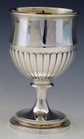 Lot 293 - George III silver chalice.