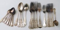Lot 315 - Collection of silver flat ware.