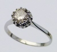 Lot 364 - 1.12ct single stone diamond ring.