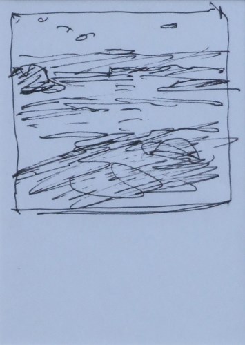 Lot 528 - Kyffin Williams, Coastal view, ink.