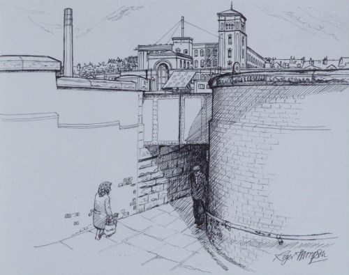 Lot 540 - Roger Hampson, Gilnow Mill with Railway Substation to Spa Road, biro.