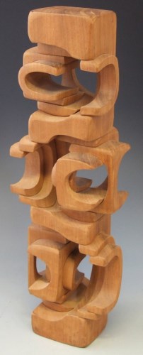 Lot 599 - Brian Willsher, carved wooden sculpture.