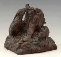 Lot 3 - Continental carved wooden tree stump with