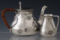Lot 16 - William Hutton teapot and milk jug