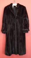 Lot 25 - Black mink 3/4 length fur coat