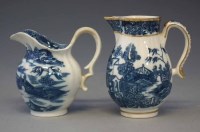 Lot 108 - Two Caughley cream jugs