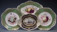 Lot 115 - Spode dish and two plates circa 1830   finely