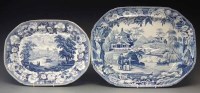 Lot 122 - Davenport turkey plate and one other.