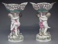 Lot 146 - Pair of Berlin table centres.