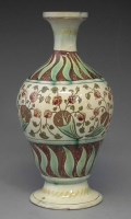 Lot 153 - Della Robbia vase incised and painted with a