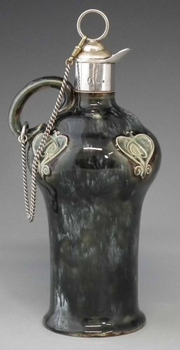 Lot 170 - Doulton Spirit Flask with Silver Mount