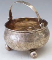Lot 223 - Russian silver bowl with handle.