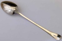 Lot 236 - George III silver gravy spoon.