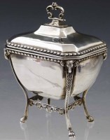 Lot 243 - Chester silver neo classical caddy