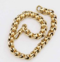 Lot 264 - 9ct gold (375) fancy link bracelet chain, length