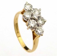 Lot 281 - Seven stone diamond ring.