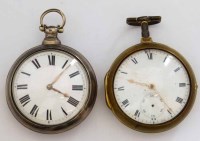 Lot 297 - Silver pair cased pocket watch, case Birmingham