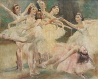 Lot 318 - Pal Fried, Ballerinas, oil.