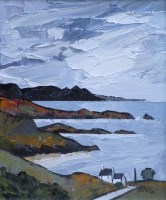 Lot 347 - David Barnes, Coastal view, oil.