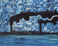 Lot 348 - Albert Barlow, Smoking Chimneys, oil.