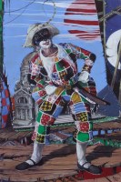 Lot 349 - Francis Wainwright, Masked Venetian, acrylic.