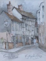 Lot 354 - Haydn Jones, Church Lane, Nantwich, watercolour.