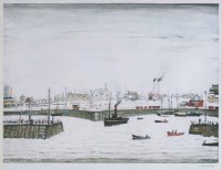 Lot 388 - After L.S. Lowry, The Harbour, signed print.