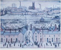 Lot 389 - After L.S. Lowry, Britain at Play, signed limited edition print.