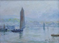 Lot 400 - Robert Fowler, Conwy Harbour, oil.