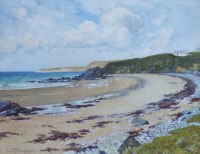 Lot 410 - John McDougal, Anglesey coastal view, watercolour.